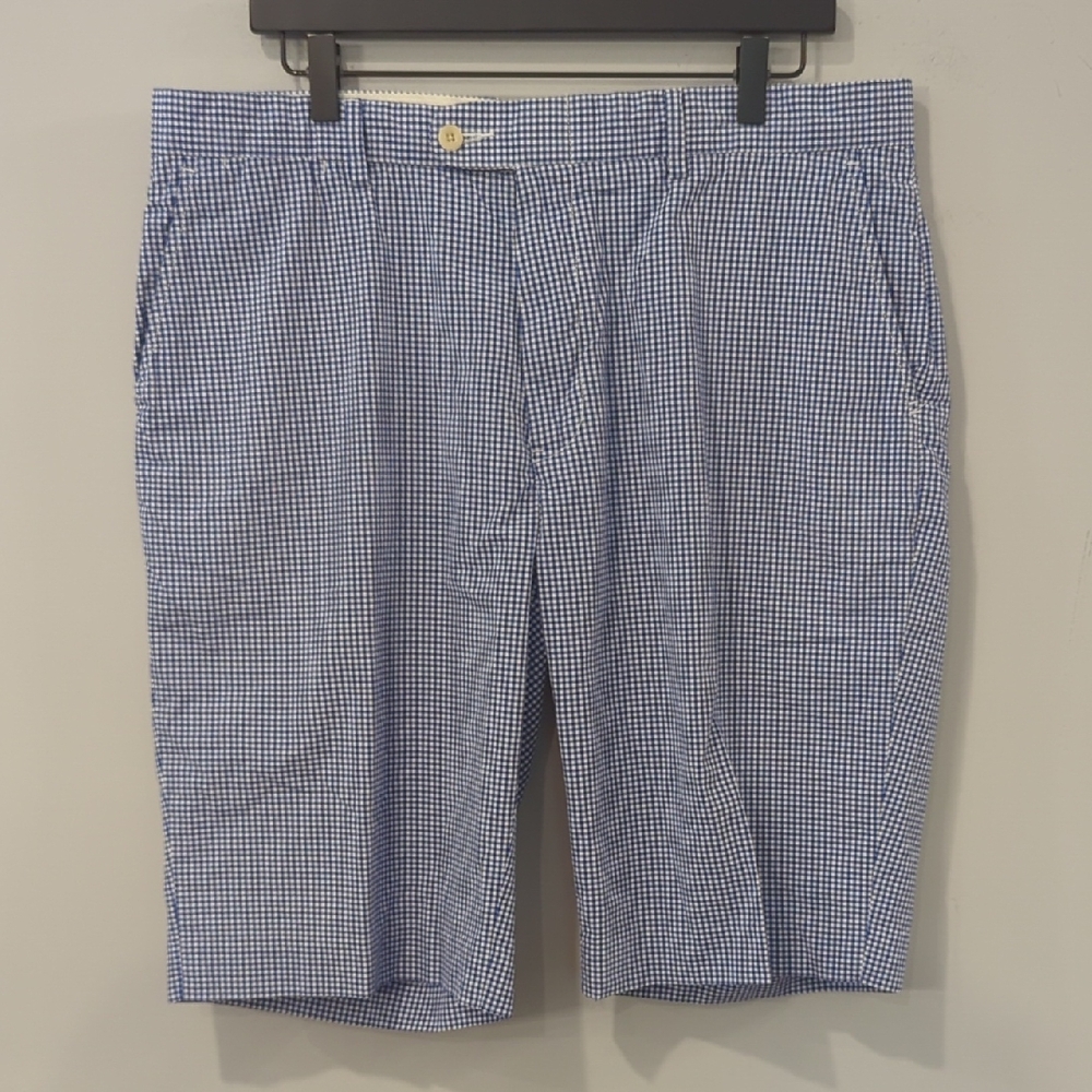 Polo Ralph Lauren Men's Gingham Shorts Blue size‎ 36 Golf Vacation